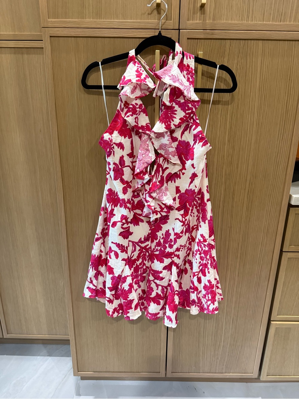 Luxxel Pink and White Floral Dress